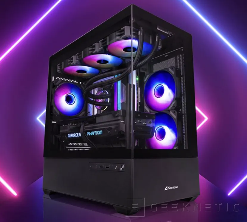 Geeknetic Sharkoon AK6 RGB. Nueva torre con ventanas panorámicas de cristal templado y soporte para BTF 3