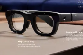 Meta ha presentado su prototipo de gafas de RA Orion, con FOV de 70º, lentes de carburo de silicio y proyectores micro LED en el marco